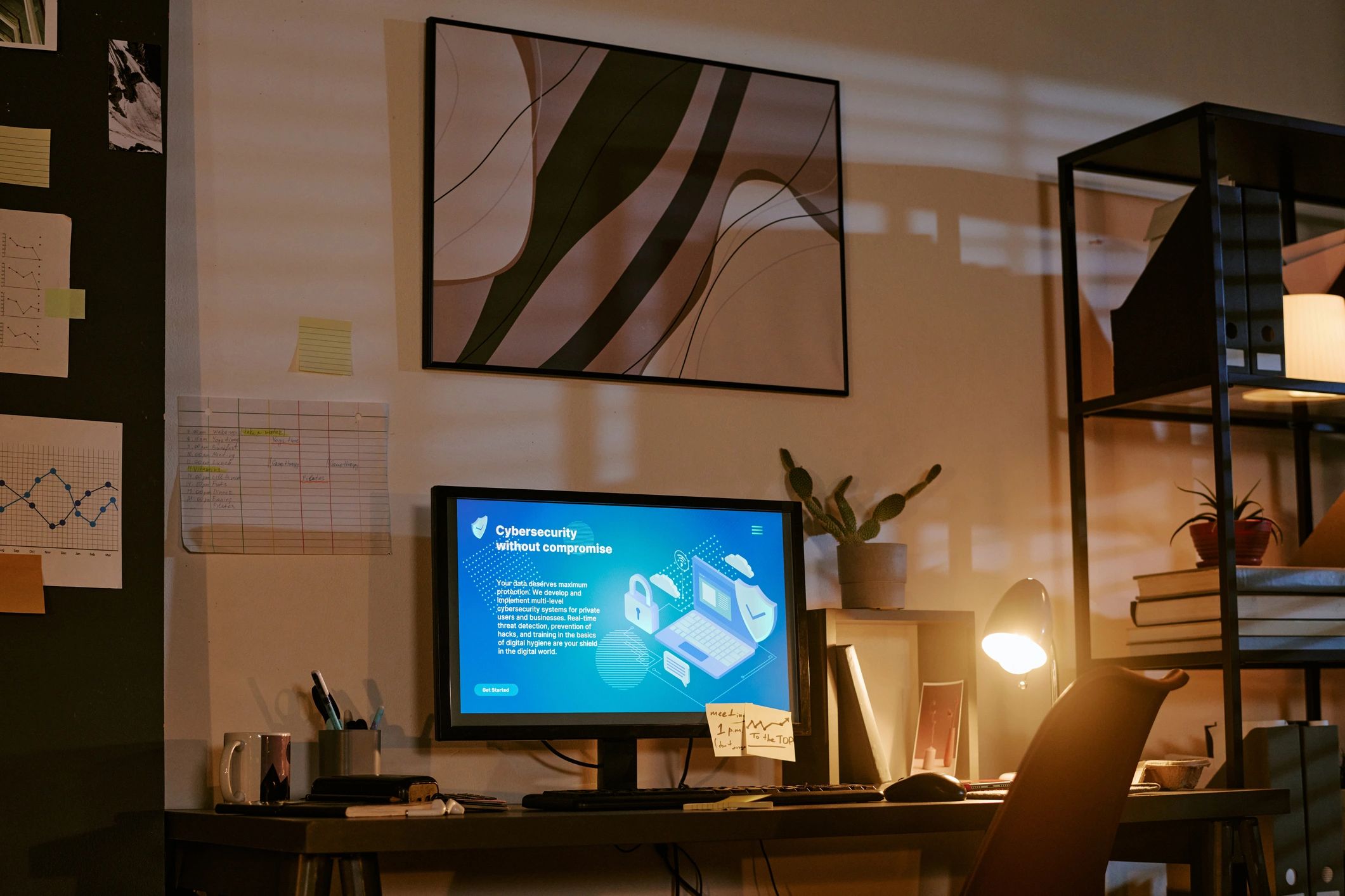 Secure digital workspace representing responsible data handling